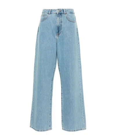 Rohe Róhe Low-rise Wide-leg Denim Jeans In Blue