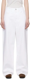 Rohe Low-rise Wide-leg Jeans In White