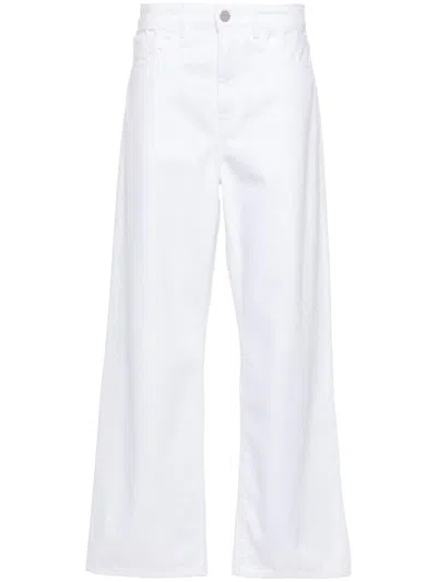 Rohe White Low-waist Wide-leg Jeans