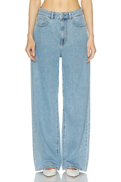 Rohe Low Waist Wide Leg In Denim Blue