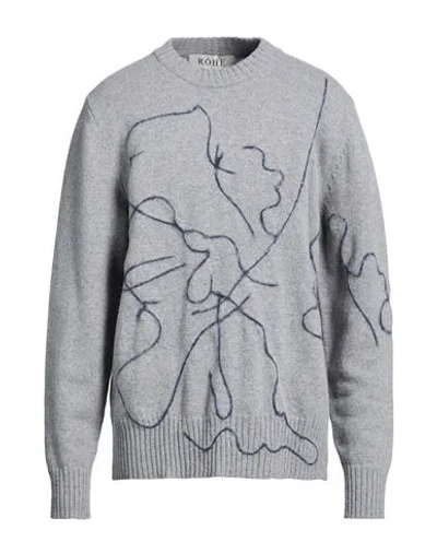 Rohe Róhe Man Sweater Grey Size L Wool, Cashmere In Gray