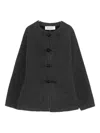 Rohe Mandarin Crew-neck Cardigan In Gray