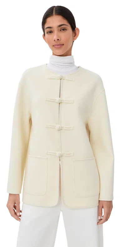 Rohe Mandarin Double-faced Wool Jacket Off White
