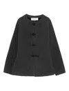 Rohe Mandarin Crew-neck Cardigan In Gray