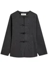 Rohe Mandarin Crew-neck Cardigan In Gray