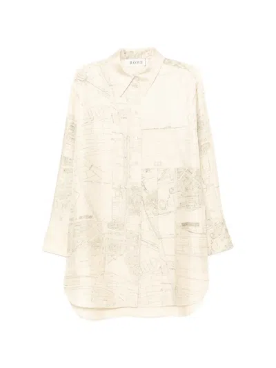 Rohe Map-print Shirt In Neutral