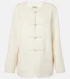 Rohe Mandarin Silk Long Sleeve Top In White
