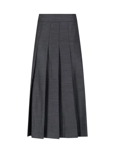 Rohe Maxi Skirt In Virgin Wool In Black