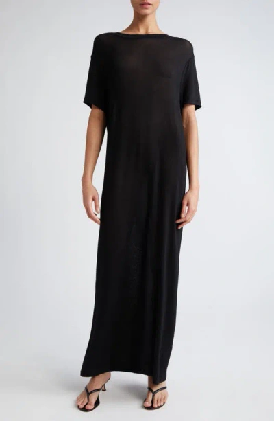 Rohe Maxi T-shirt Dress In Noir