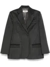 Rohe Róhe Anthracite Grey Mélange Blazer In Black