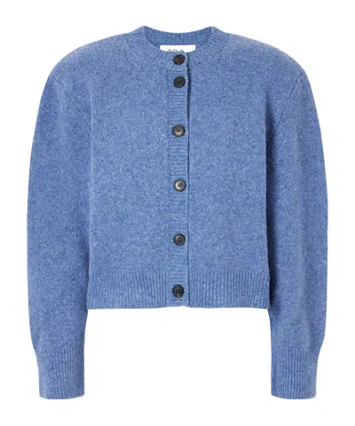 Rohe Long-sleeved Wool Cardigan In Blue