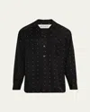 Rohe Polka-dot Shirt In Blackcream Dot