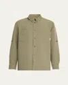 Rohe Khaki Relaxed Utility Overshirt In Sage