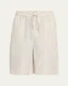 Rohe Gestreifte Shorts In Cream Heritage Stripe
