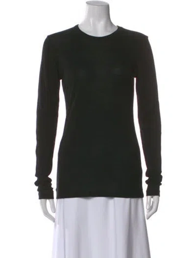Pre-owned Rohe Merino Wool Crew Neck Sweater In Black