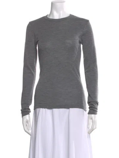 Pre-owned Rohe Merino Wool Crew Neck Sweater In Gray