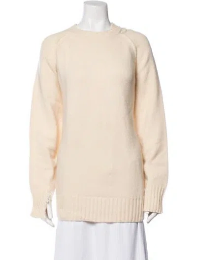 Pre-owned Rohe Merino Wool Crew Neck Sweater In Neutrals