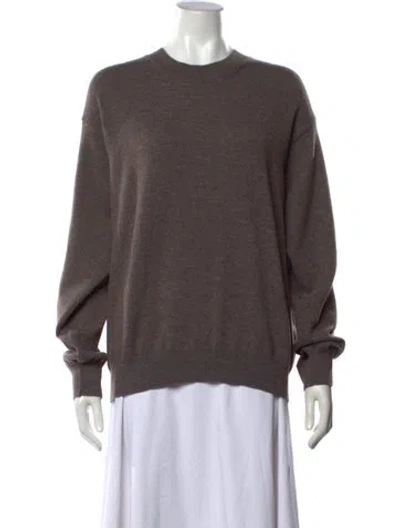 Pre-owned Rohe Merino Wool Crew Neck Sweater W/ Tags In Brown