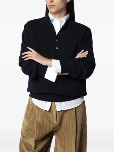 Rohe Knitwear Sweater Structured Cuffs And Hem In Black