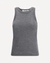 Rohe Ribbed Tank Top Dark Grey Melange In Gray