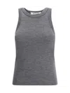 Rohe Ribbed Tank Top Dark Grey Melange In Gray