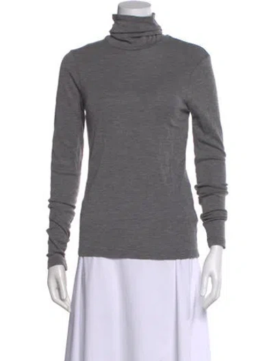Pre-owned Rohe Merino Wool Turtleneck Sweater In Gray