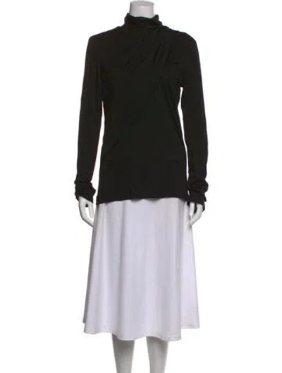 Pre-owned Rohe Merino Wool Turtleneck Top In Black