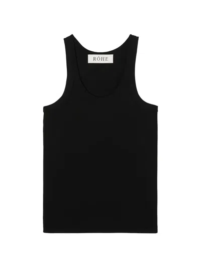 Rohe Merino-wool Scoop-neck Tank Top In Black