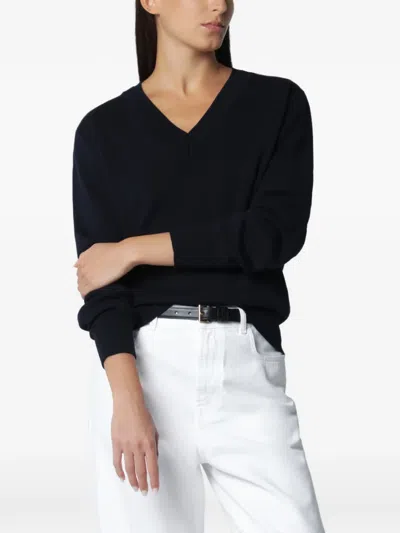 Rohe Merino-wool V-neck Sweater In Black
