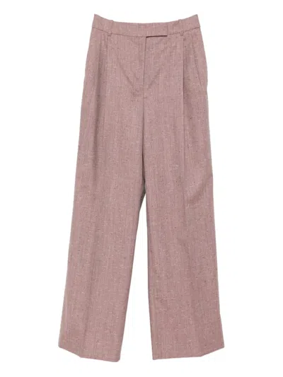 Rohe Mid-waist Tweed Trousers In Pink