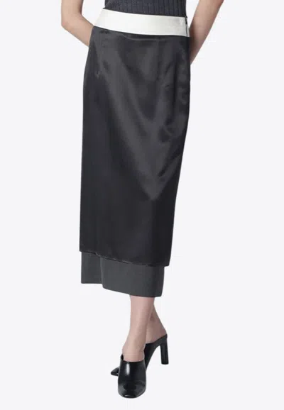 Rohe Midi Inside-out Skirt In Gray