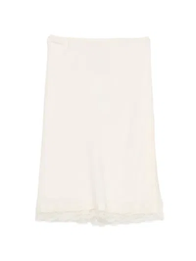 Rohe Midi Lace-trim Skirt In Neutral
