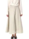 Rohe Róhe Midi Leather Skirt In Neutral