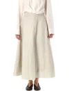 Rohe Róhe Midi Leather Skirt In Neutral