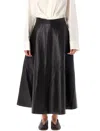 Rohe Aline Leather Skirt In Black