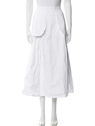 Pre-owned Rohe Midi Length Skirt In White