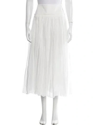 Pre-owned Rohe Midi Length Skirt In White