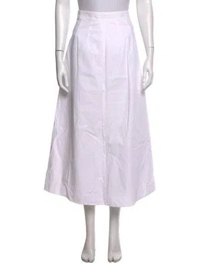 Pre-owned Rohe Midi Length Skirt In White
