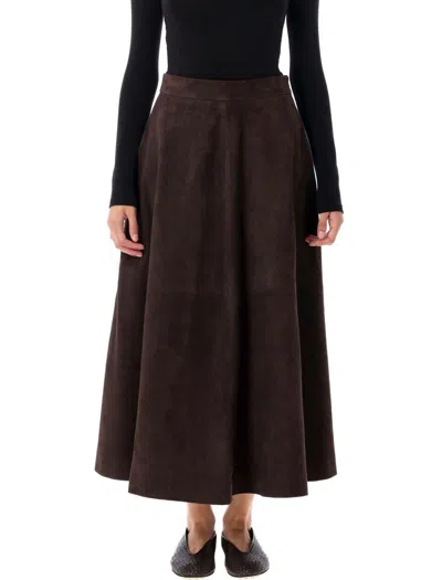 ROHE RÓHE MIDI SUEDE SKIRT