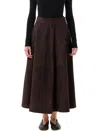 Rohe A-line Suede Midi Skirt In Brown