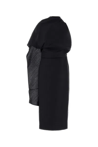 Rohe Midnight Blue Gabardine Mini Dress In Black
