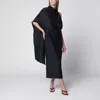 Rohe One Drape Shoulder Open Back Dress In Black