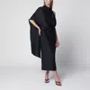 Rohe One Drape Shoulder Open Back Dress In Black