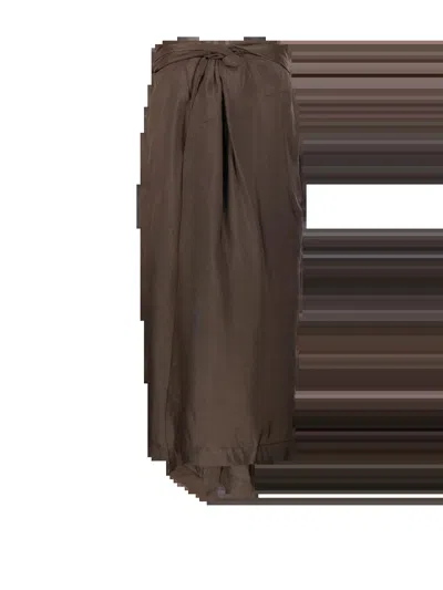 Rohe Mini Check Sarong Top In Brown Mini Chk