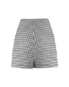 Rohe Mini Gingham Shorts In Grey