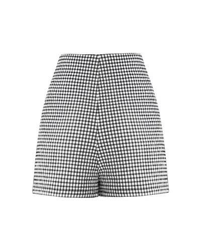 Rohe Mini Gingham Shorts In Grey