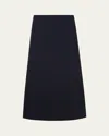Rohe Minimal High Waist Scuba Skirt In Black