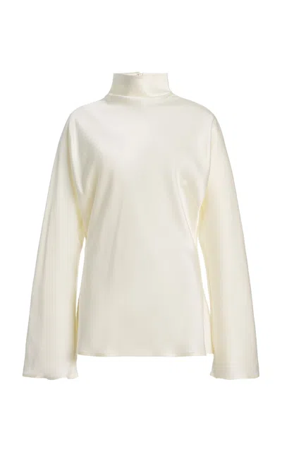 Rohe Róhe Minimal-waisted Satin Top In Neutral