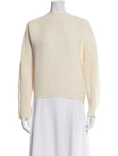 Pre-owned Rohe Mock Neck Long Sleeve Sweatshirt In Yellow