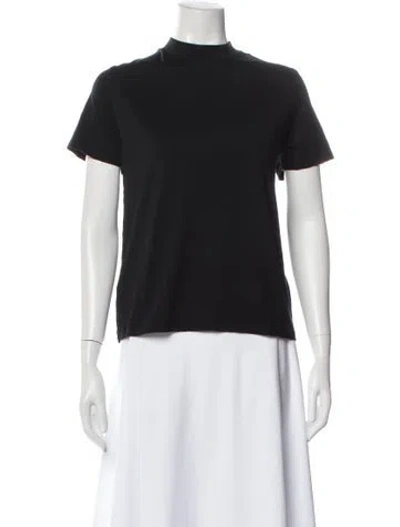 Pre-owned Rohe Mock Neck Short Sleeve T-shirt In Gray